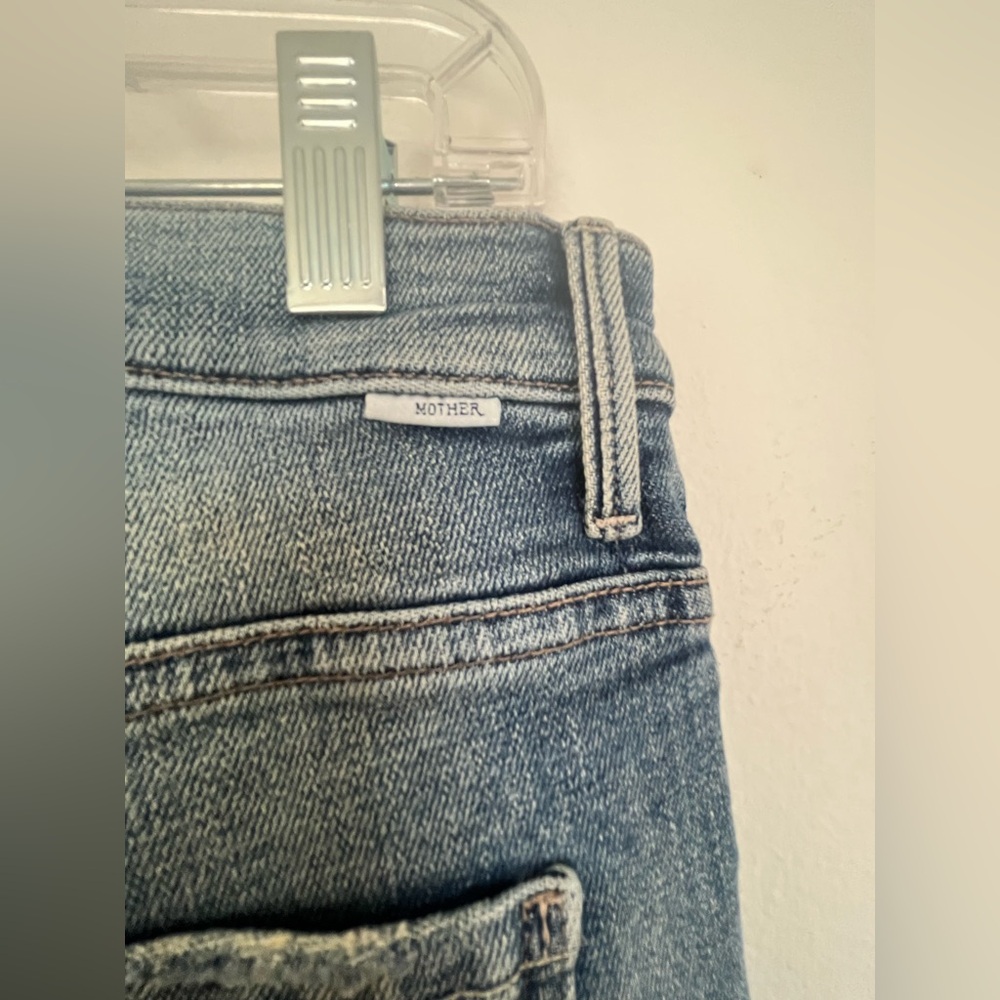 MOTHER Denim The Fly Cut Stunner Ankle Fray Jeans Night Sz 27 – Brand New - Picture 9 of 15
